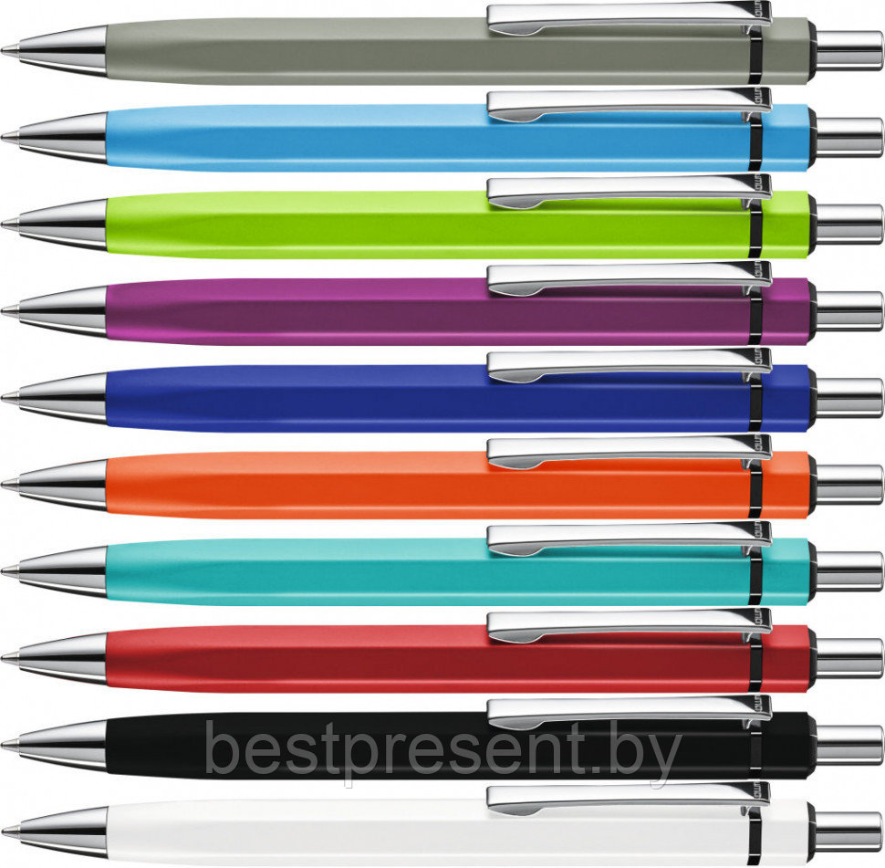 Ручка шариковая автоматическая "Six" черный/серебристый - фото 2 - id-p222312714