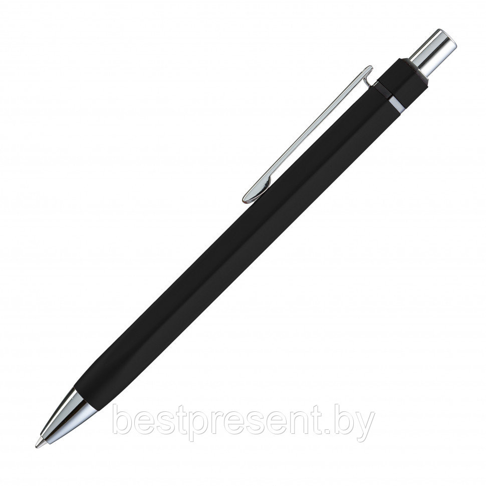 Ручка шариковая автоматическая "Six" черный/серебристый - фото 3 - id-p222312714
