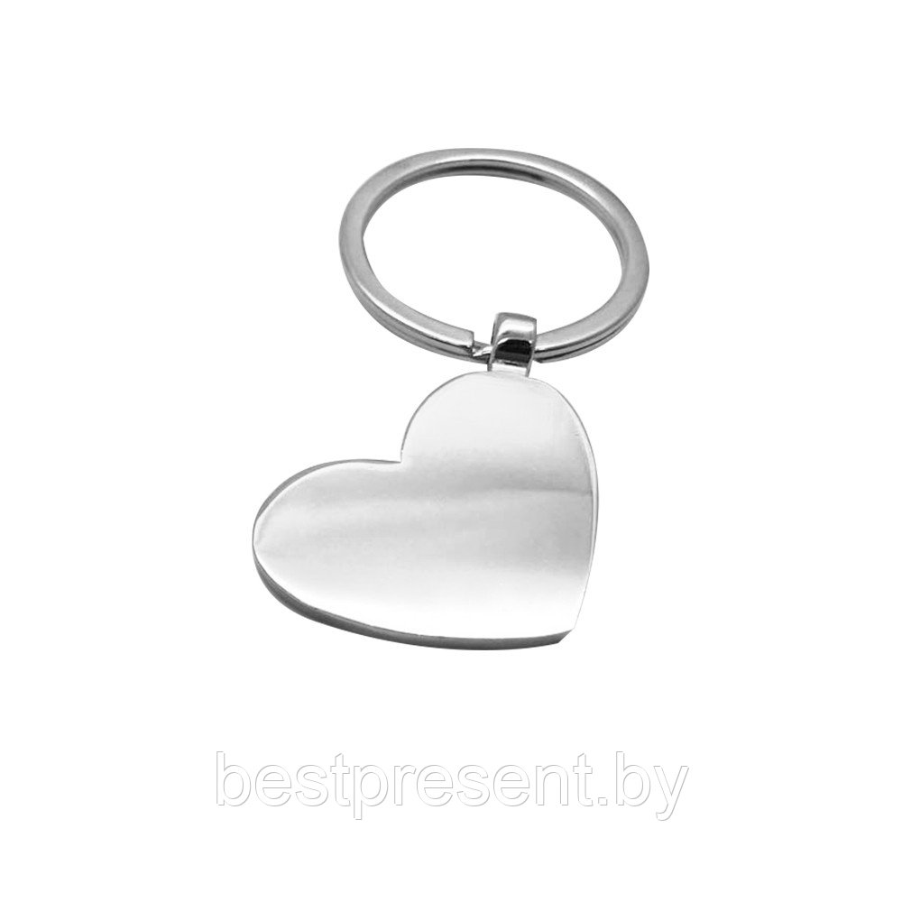 Брелок"Сердце" металлический, серебристый - фото 1 - id-p222313152