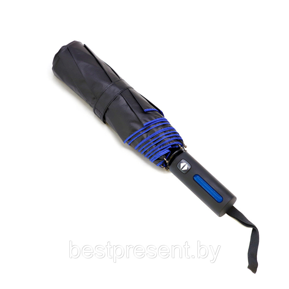 Автоматический противоштормовой складной зонт Sherp, синий - фото 1 - id-p222314116