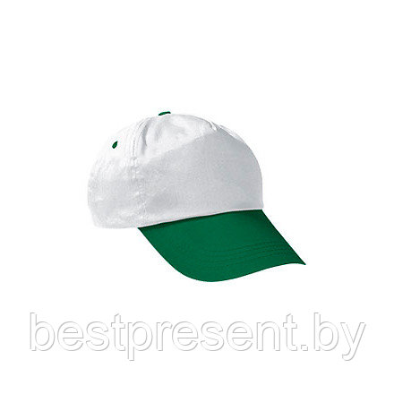 Бейсболка PROMOTION, белая-ярко-зеленая - фото 1 - id-p222313321
