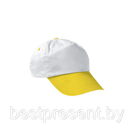 Бейсболка PROMOTION, белая -лимонно-желтая - фото 1 - id-p222313322