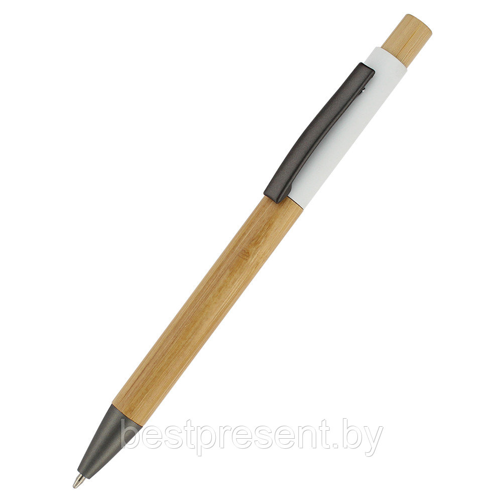 Ручка"Авалон" с корпусом из бамбука, белый - фото 1 - id-p222317284