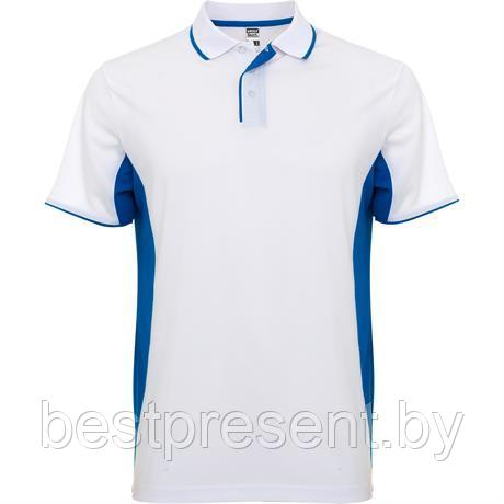 Спортивная футболка поло MONTMELO мужская, белый/королевский синий - фото 1 - id-p222314738
