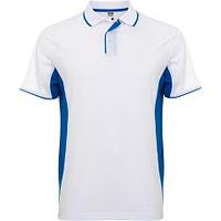 Спортивная футболка поло MONTMELO мужская, белый/королевский синий