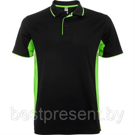 Спортивная футболка поло MONTMELO мужская, черный/лаймовый - фото 1 - id-p222314747