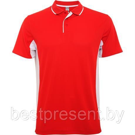 Спортивная футболка поло MONTMELO мужская, красный/белый - фото 1 - id-p222314762