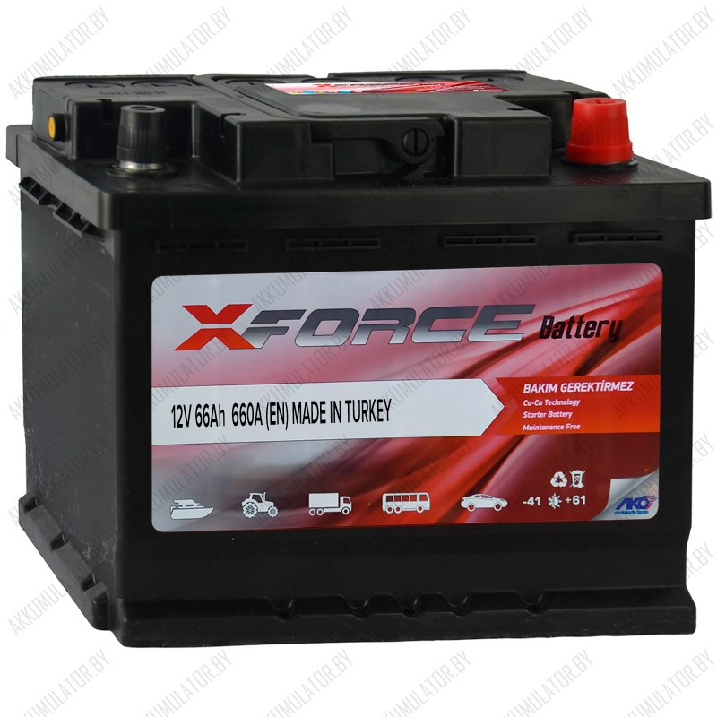 Аккумулятор XForce Battery / 66Ah / 660А - фото 1 - id-p222318378