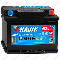 Аккумулятор HAWK Classic / 62Ah / 600А / Низкий