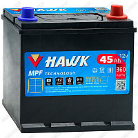 Аккумулятор HAWK Asia / 45Ah / 360А