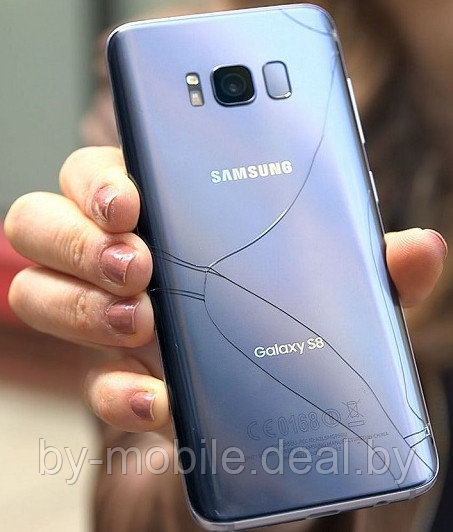 Задняя крышка для (стекло) Samsung Galaxy S8 (G950FD) синяя - фото 1 - id-p222318178