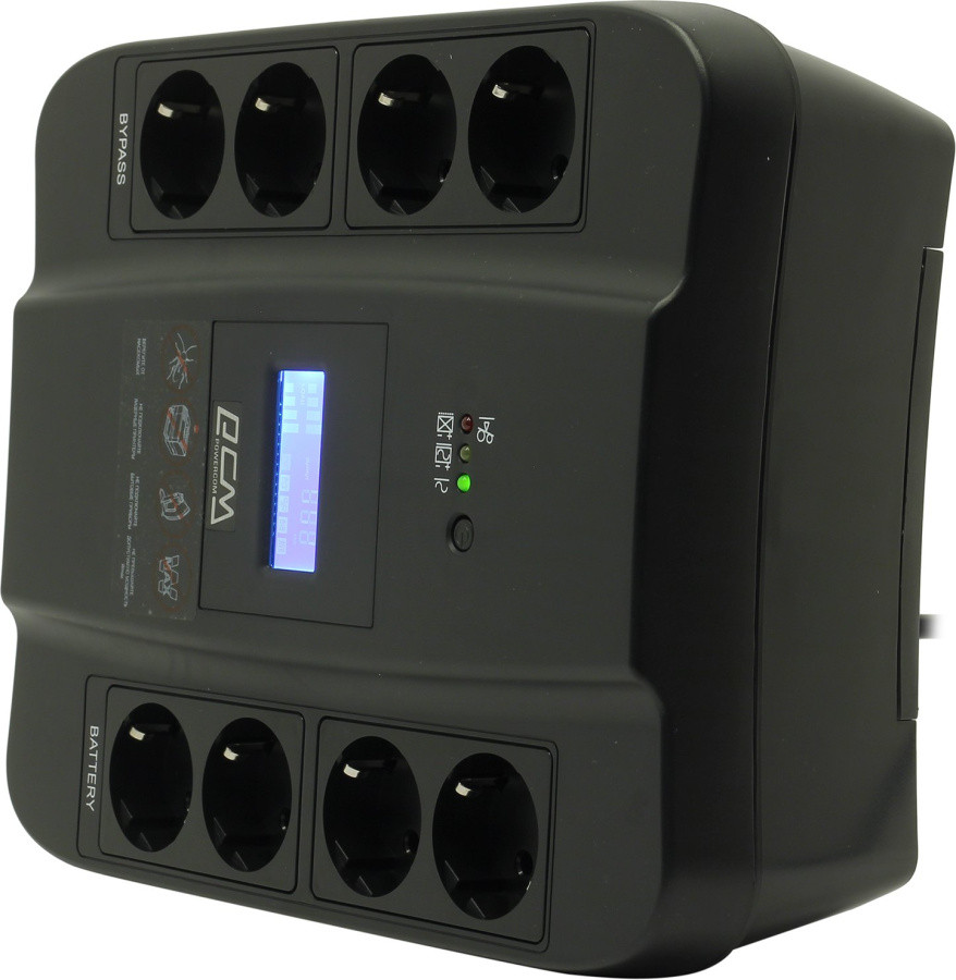 ИБП UPS 550VA PowerCom Spider SPD-550U LCD USB Euro USB, защита телефонной линии/RJ45(1456259)