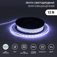 LED лента силикон, 10 мм, IP65, SMD 2835, 120 LED/m, 12 V, цвет свечения белый, бухта 50 м LAMPER