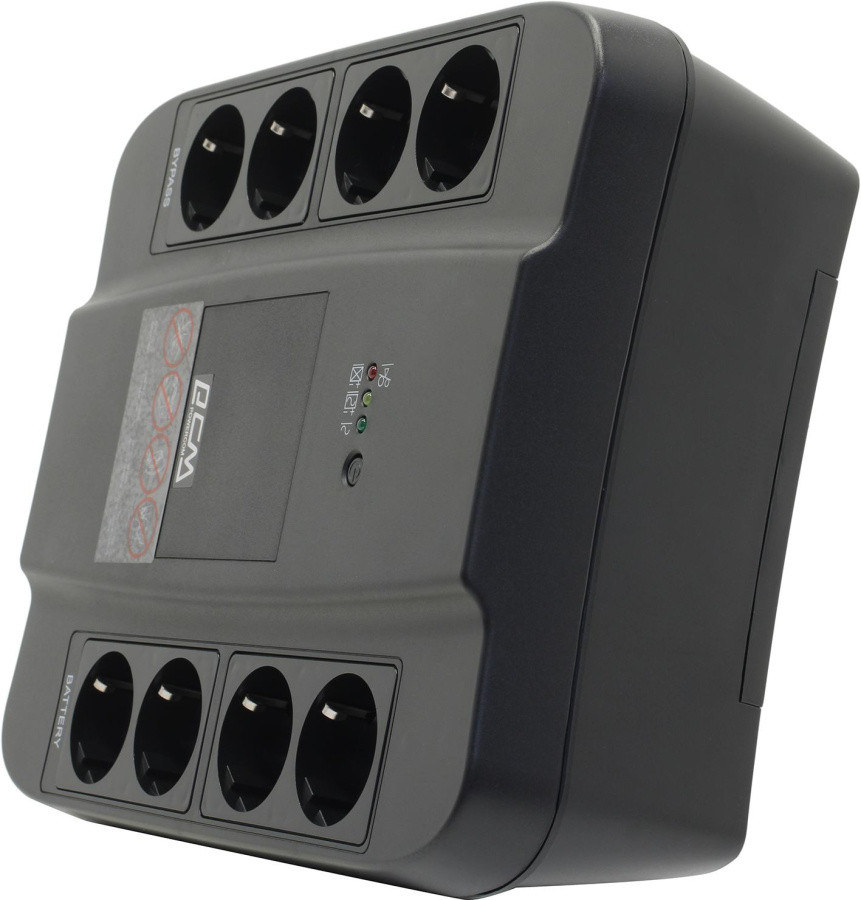 ИБП UPS 850VA PowerCom Spider SPD-850U Euro Black+USB+защита телефонной линии/RJ45 (688276) - фото 1 - id-p211091960