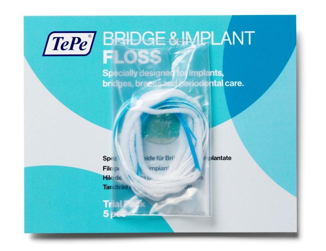 Зубная нить TePe Dental Bridge/ImplantFloss, 5 шт - фото 1 - id-p156510024