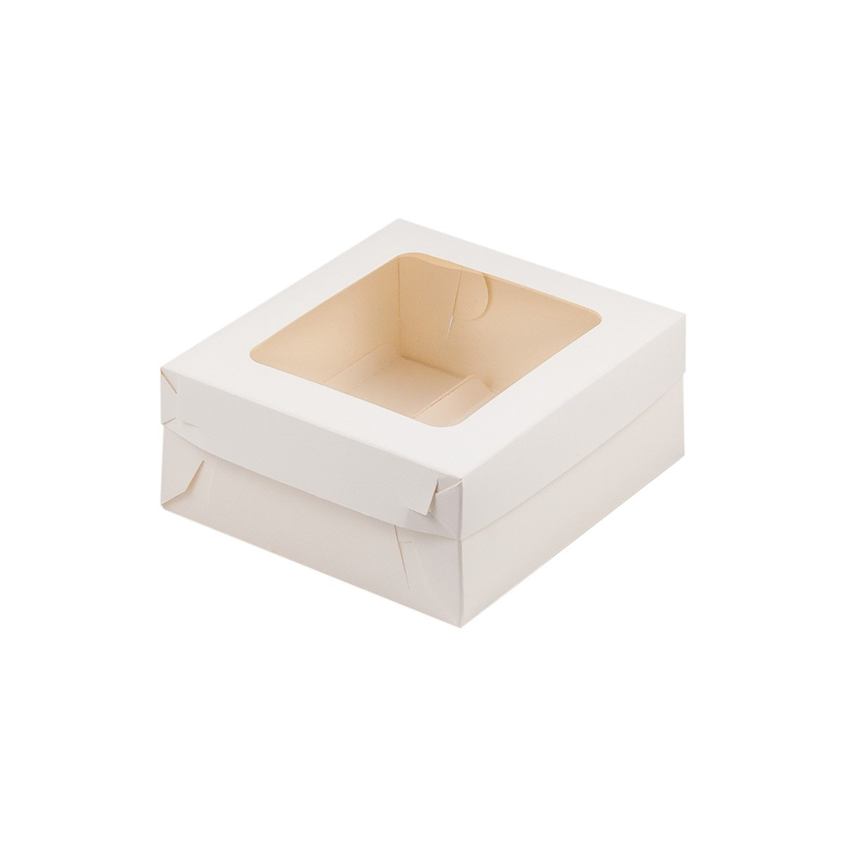 Коробка для эклеров с окошком Белая, 3 ложемента (Россия, 140х130х60 мм) 070190 - фото 1 - id-p201446894