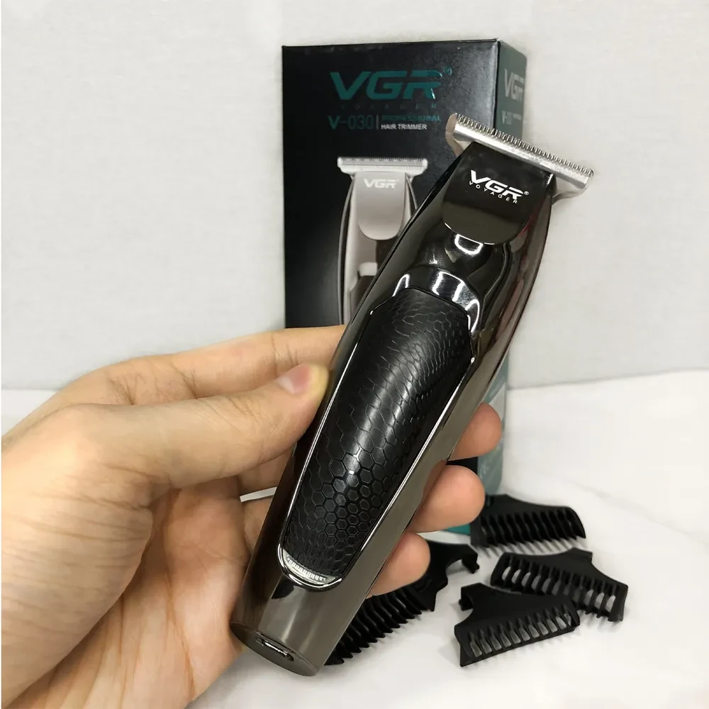 Машинка для стрижки волос, триммер для бороды и усов - VGR V-030, аккумулятор, 5 насадок - фото 2 - id-p222321333