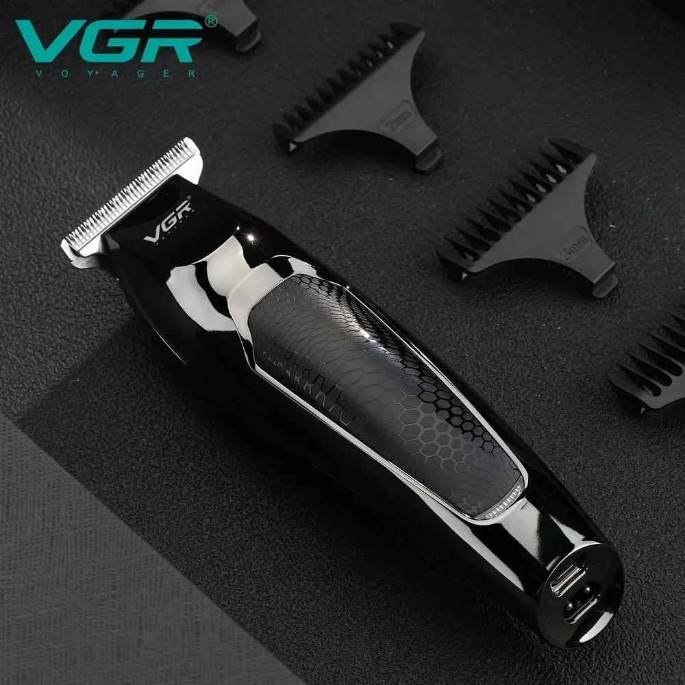 Машинка для стрижки волос, триммер для бороды и усов - VGR V-030, аккумулятор, 5 насадок - фото 4 - id-p222321333