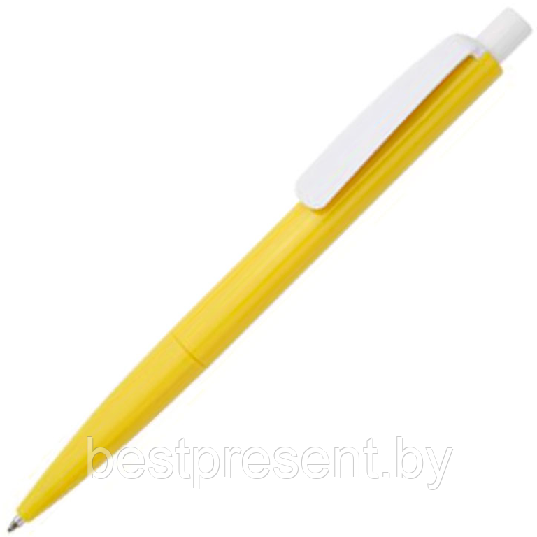 Ручка шариковая, пластик, желтый/белый, Танго - фото 1 - id-p222323621