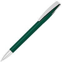 Ручка шариковая, автоматическая, пластик, металл, темно-зеленый/серебро, Cobra