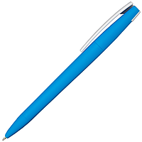 Ручка шариковая, пластик, софт тач, голубой/белый, Z-PEN