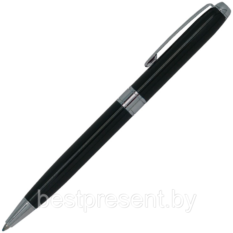 Ручка шариковая Gamma, металл, черный/серебро - фото 1 - id-p222323664