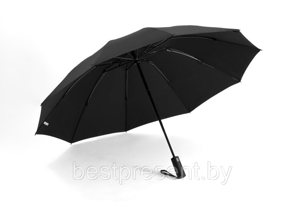 Зонт складной автоматический с плавным закрытием Forest Sunderland, черный, в подарочной коробке - фото 1 - id-p222325621