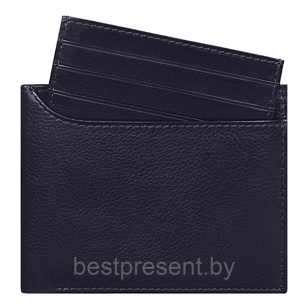 Кошелек с картхолдером для кредитных карт Leather Dream из нат. кожи, синий - фото 1 - id-p222325624