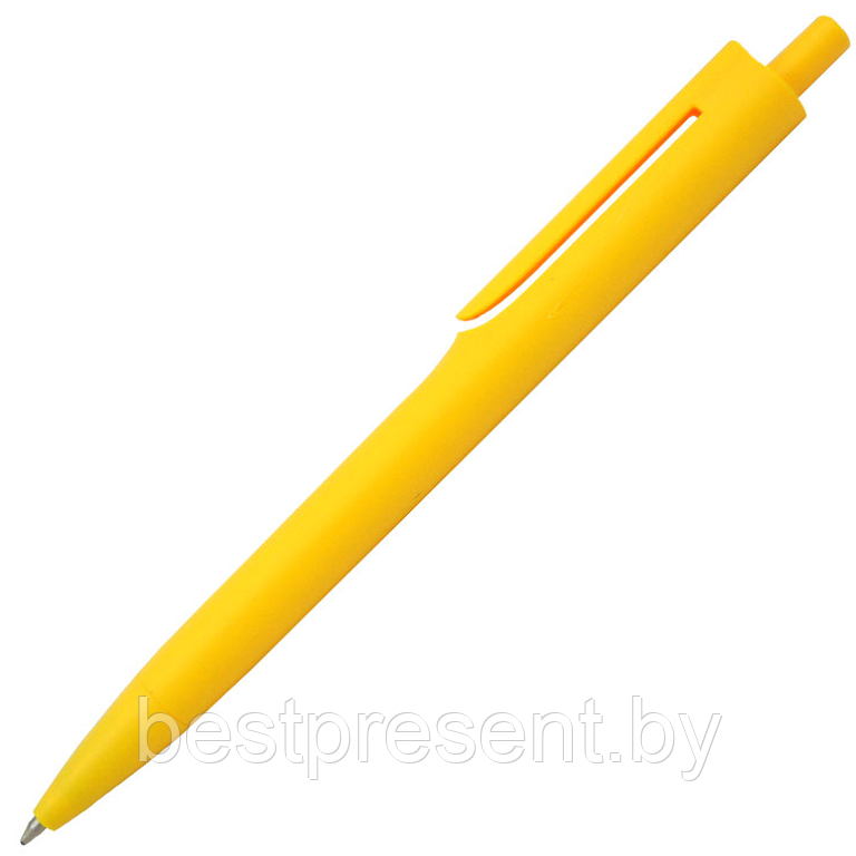 Ручка шариковая, пластик, желтый - фото 1 - id-p222323747