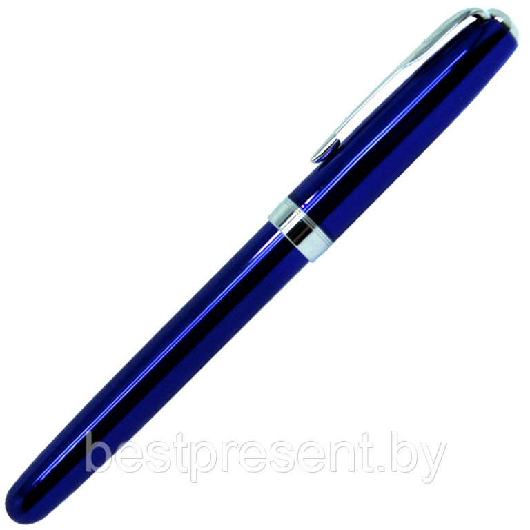 Ручка роллер, металл, синий/серебро, BLUE KING - фото 1 - id-p222323772