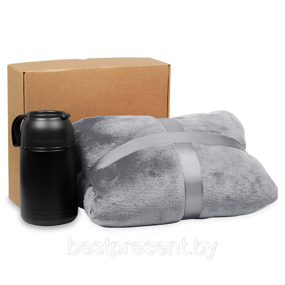Набор подарочный Solution Duo (плед, термос для еды), серый - фото 1 - id-p222325680