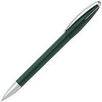 Ручка шариковая, пластик, металл, темно-зеленый/серебро