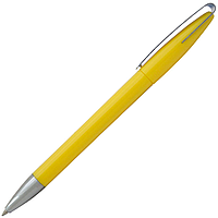Ручка шариковая, пластик, металл, желтый/серебро