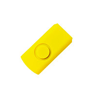 Корпус для флеш накопителя Twister, пластик Софт Тач, желтый