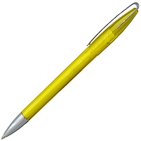 Ручка шариковая, автоматическая, пластик, прозрачный, металл, желтый/серебро, Cobra