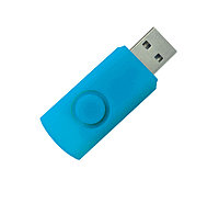Корпус для флеш накопителя Twister 32GB, пластик Софт Тач, голубой