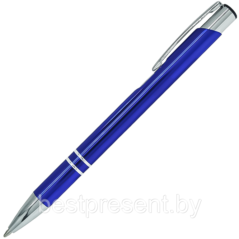Ручка шариковая, COSMO HEAVY, металл, синий/серебро - фото 1 - id-p222323925