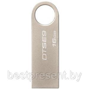 Флеш накопитель USB 2.0 Kingston DataTraveler SE9 16GB, металл, серебристый - фото 1 - id-p222324814