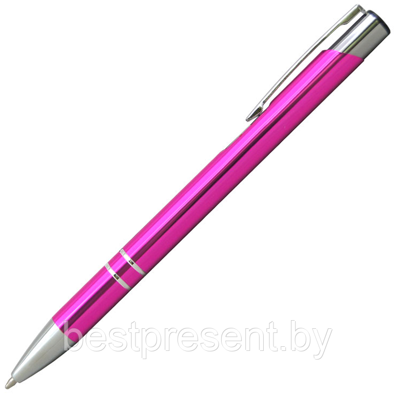 Ручка шариковая, COSMO HEAVY, металл, розовый/серебро - фото 1 - id-p222323928
