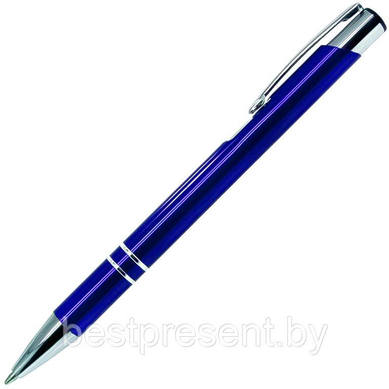 Ручка шариковая, COSMO HEAVY, металл, синий/серебро - фото 1 - id-p222323930