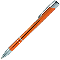 Ручка шариковая, COSMO Heavy, металл, оранжевый/серебро