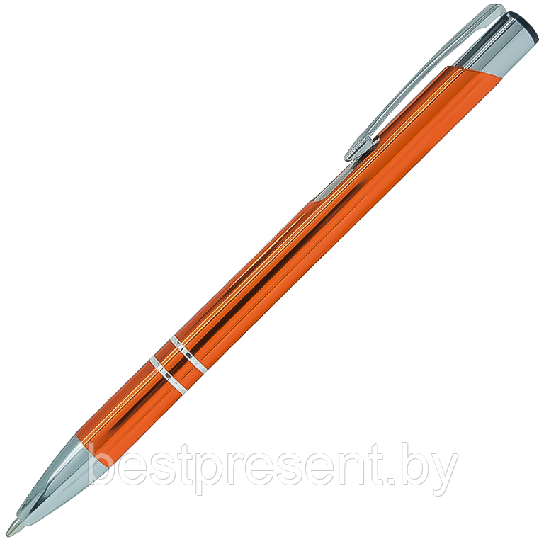 Ручка шариковая, COSMO Heavy, металл, оранжевый/серебро - фото 1 - id-p222323935