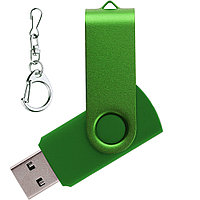 Флеш накопитель USB 2.0 Twister 32GB, пластик Софт Тач/металл, зеленый/зеленый