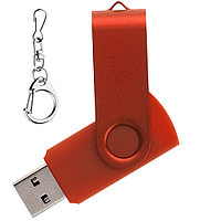 Флеш накопитель USB 2.0 Twister 8GB, пластик Софт Тач/металл, красный/красный