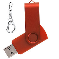 Флеш накопитель USB 2.0 Twister 32GB, пластик Софт Тач/металл, красный/красный