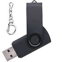 Флеш накопитель USB 2.0 Twister 32GB, пластик Софт Тач/металл, черный/черный