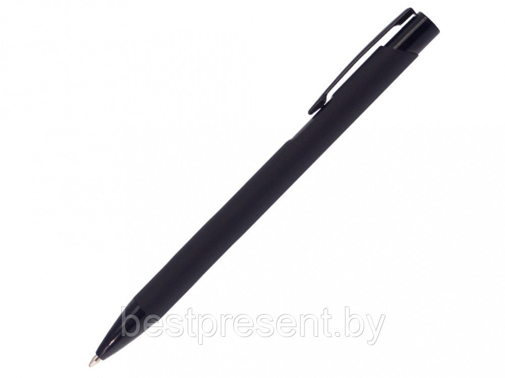Ручка шариковая, COSMO HEAVY Soft Touch, металл, черный/черный - фото 1 - id-p222324031