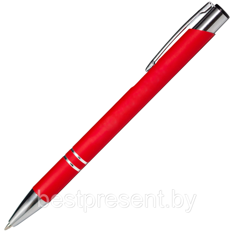 Ручка шариковая, COSMO HEAVY Soft Touch, металл, красный - фото 1 - id-p222324033