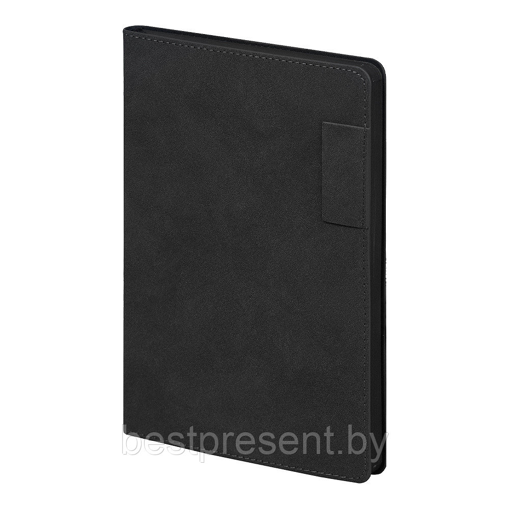 Ежедневник Flexy Tenero Suede A5, черный, недатированный, в гибкой обложке с петлей для ручки - фото 1 - id-p222324943