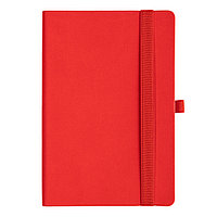Ежедневник Flexy Line Linen А5, красный/красный, недатированный, в гибкой обложке, с резинкой и петлей для